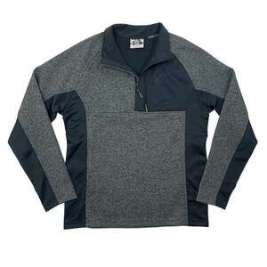 Spyder Sweatshirt Mens L Large Black Gray Fleece Gait Half Zip Knit Pullover